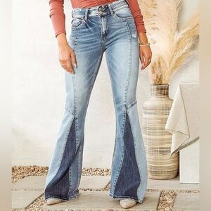 High rise super flare jeans